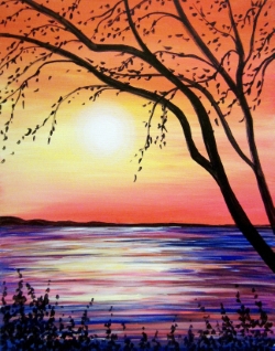 Fiery Sunset- Muse Paintbar