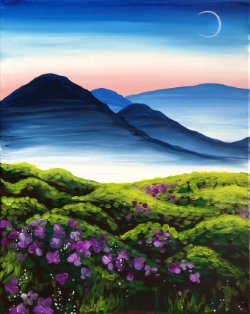 Mountaintop Violets- Muse Paintbar