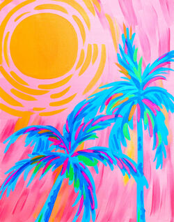 Pink Palm Paradise- Muse Paintbar