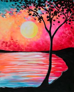 Shimmering Sunset- Muse Paintbar