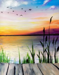 Sunset on the Pier- Muse Paintbar