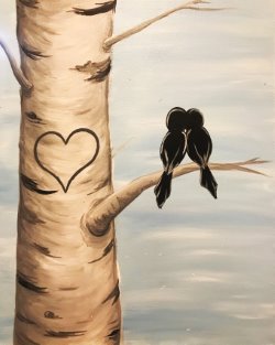 Two Love Birds - Muse Paintbar