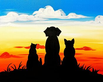 Couples Valentine's Day Sunset Heart Canvas Paint Sip Art Class Akron  Tickets, Wed, Feb 14, 2024 at 6:00 PM