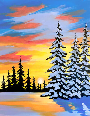 Canvas Painting Class on 01/28 at Muse Paintbar Milford