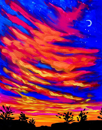 Couples Valentine's Day Sunset Heart Canvas Paint Sip Art Class Akron  Tickets, Wed, Feb 14, 2024 at 6:00 PM