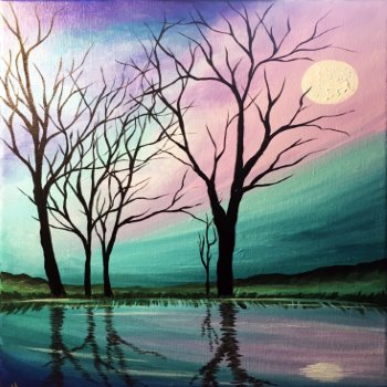 The 1 Paint Night Experience Virginia Beach VA Muse Paintbar   VioletMoonlightv2 