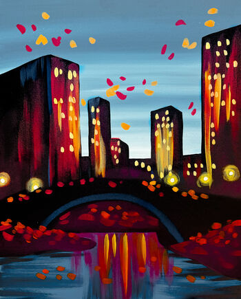 Canvas Painting Class on 10/09 at Muse Paintbar NYC - Tribeca