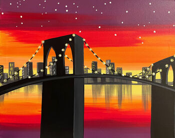 Canvas Painting Class on 12/07 at Muse Paintbar NYC - Tribeca