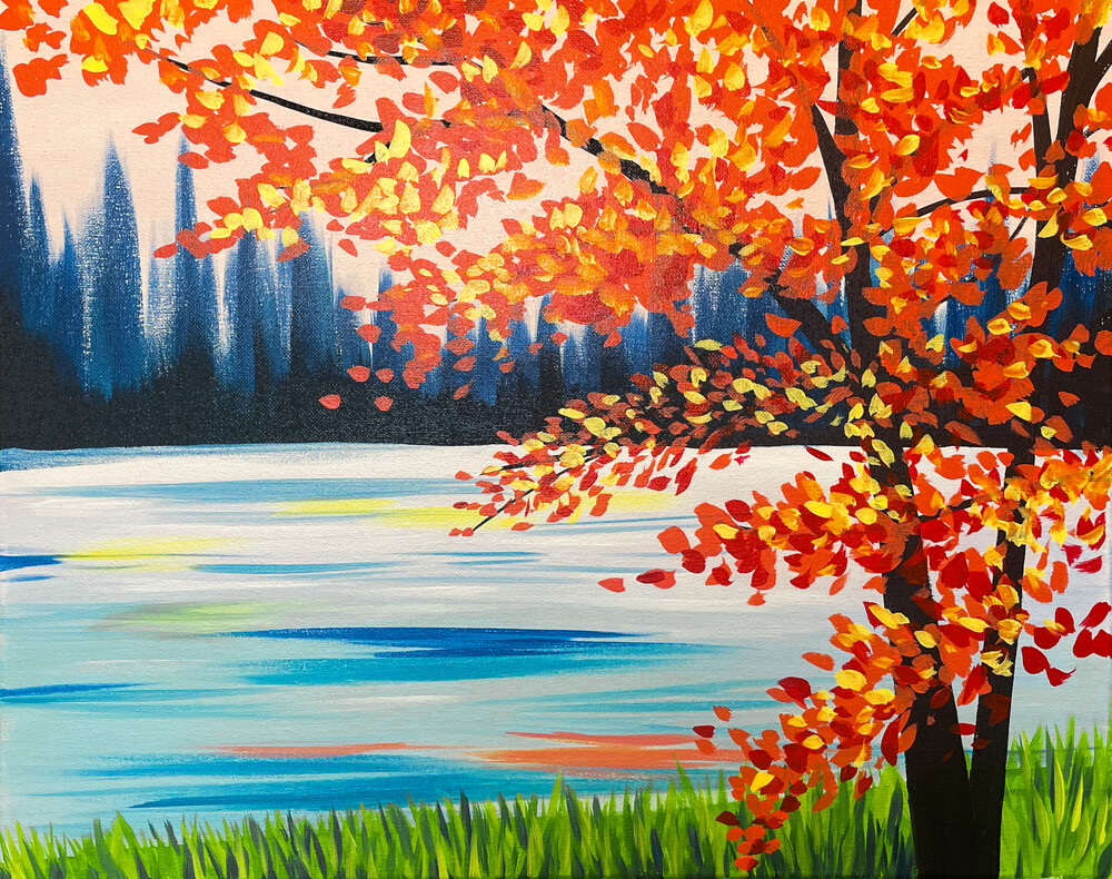 The Premier Paint Sip Ridge Hill NY Muse Paintbar   AutumnEscapev3 