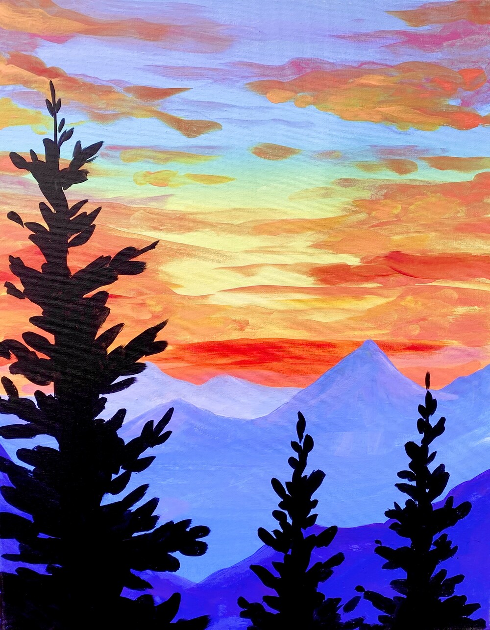 Peaceful Peaks Painting Class - Muse Arlington