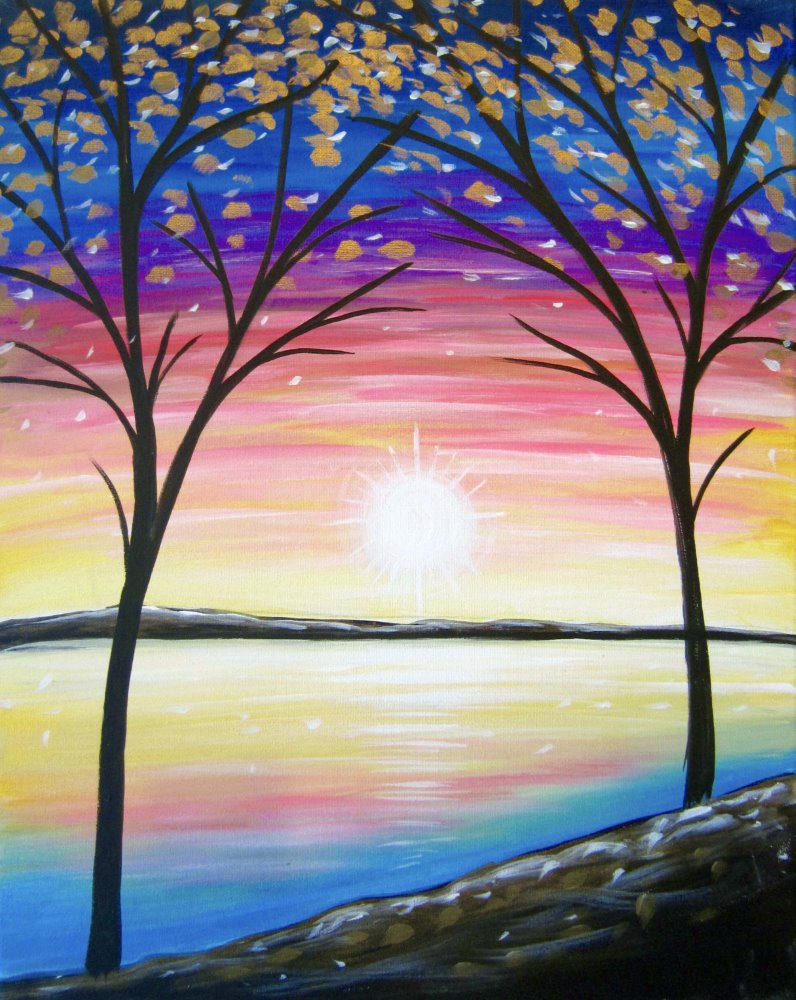 Sparkling Sunrise Painting Class - Muse Gaithersburg